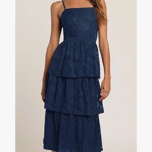 Navy Floral Amazon Dress